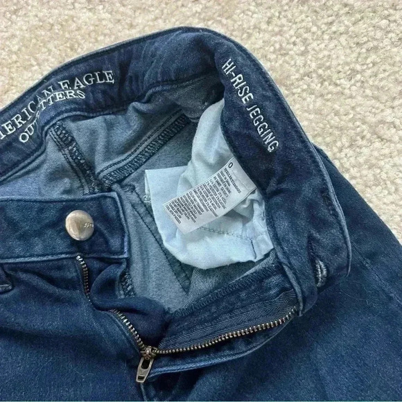 American Eagle Hi Rise Jeggings Pants Blue Women’s Size 0 Regular AEO Denim - Picture 5 of 12